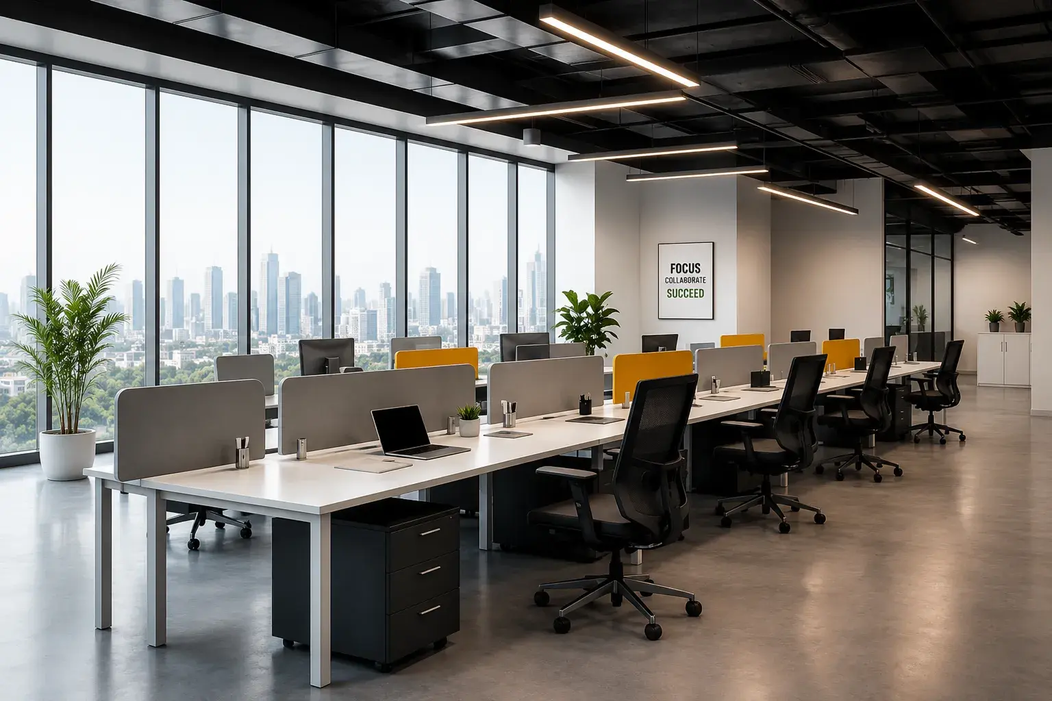 Smart workplace interior