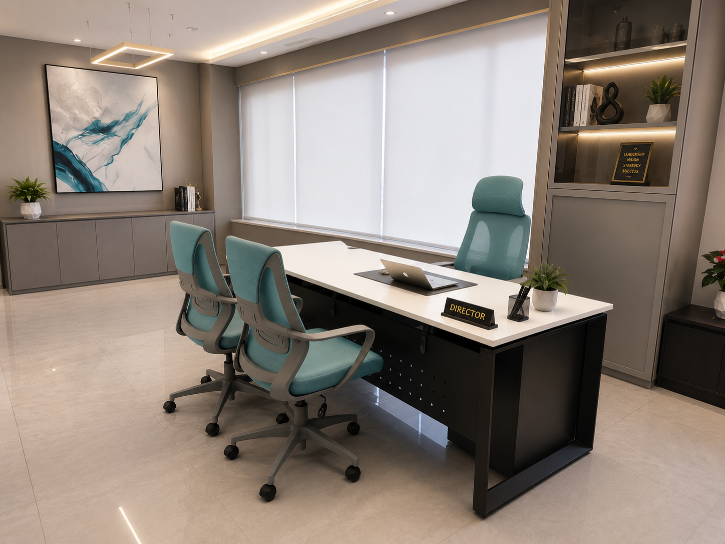 Manager Cabin with side storage — our work 3