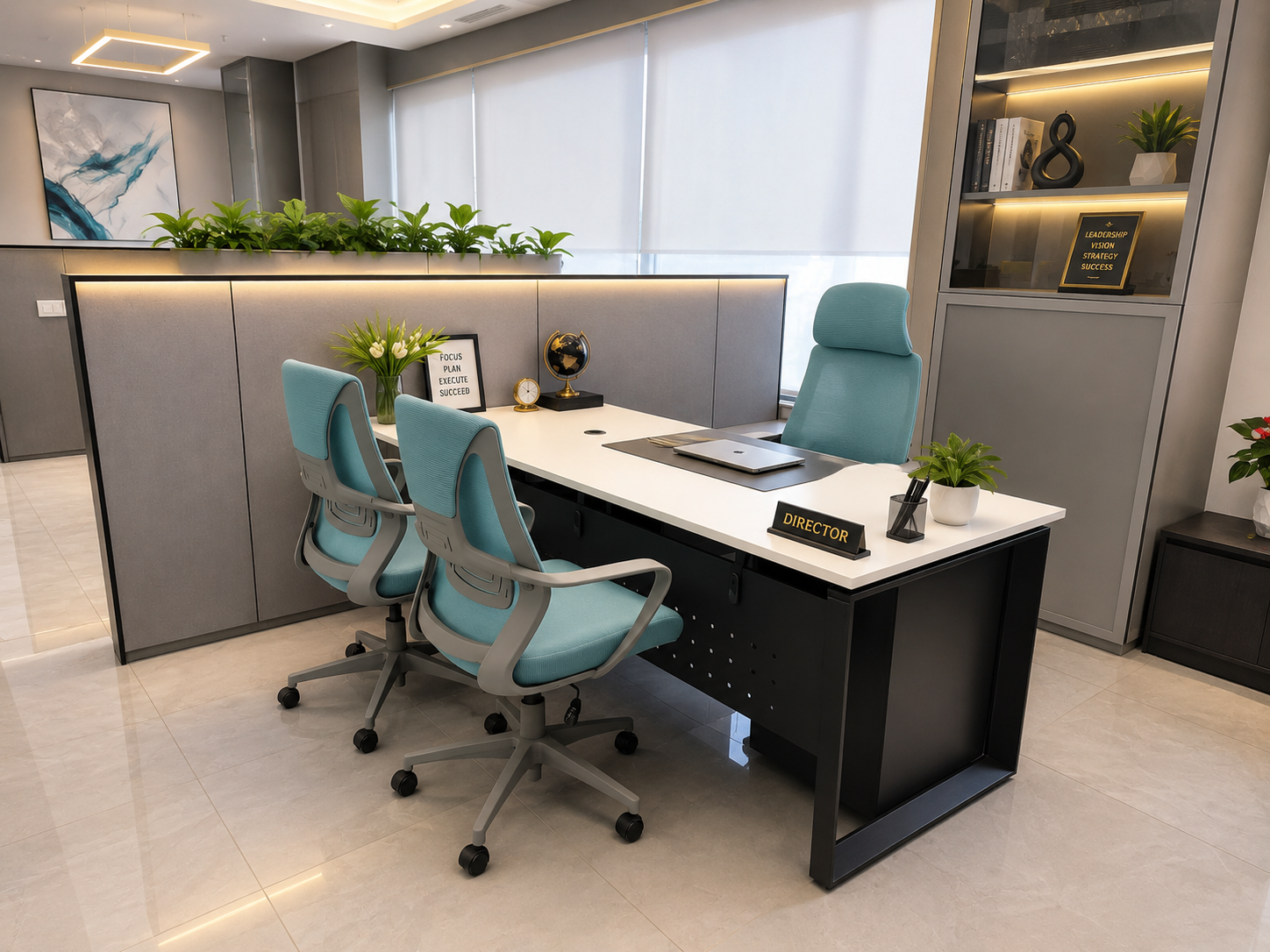 Manager Cabin with side storage — our work 1